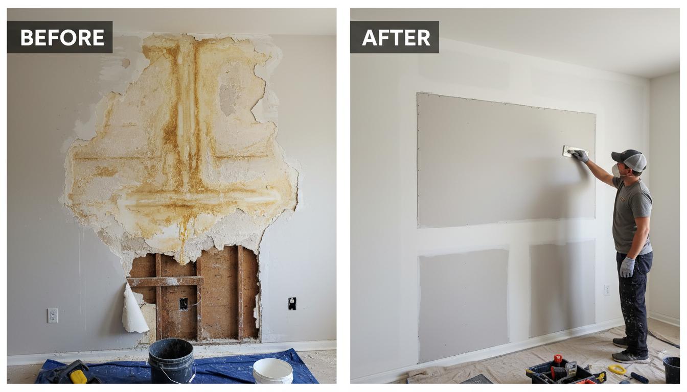 Professional drywall repair and texture matching in Calgary — seamless patch work
