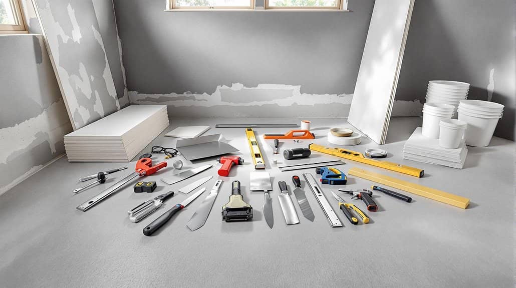 basement drywall installation tools
