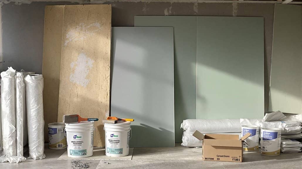 basement drywalling material options