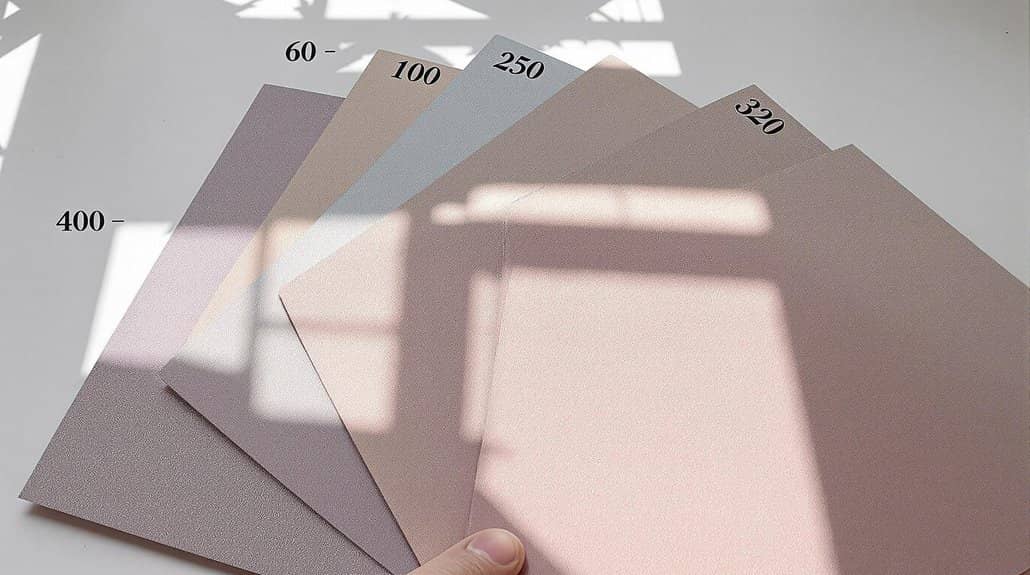 sandpaper grit for walls